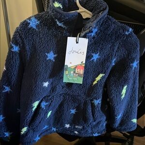 Joules Kids' Starry Fleece Jacket - Navy and Blue
